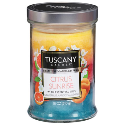 Tuscany Scented Triple Pour Jar Candle Citrus Sunrise - 18 Oz - Image 3