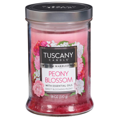 Tuscany Scented Triple Pour Jar Candle Peony Blossom- 18 Oz - Image 2