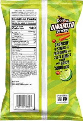 Doritos Dinamita Tangy Fiery Lime - 7.375 Oz - Image 6