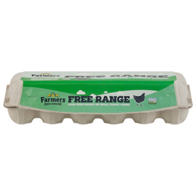 Farmers Hen House Free Range Shell Eggs Eggs Carton - 12 Count - Image 3