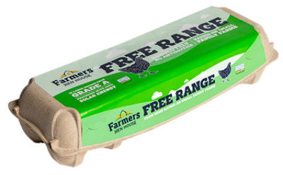 Farmers Hen House Organic Free Range Shell Eggs Large Brown Eggs Carton - 12 Count - Image 1