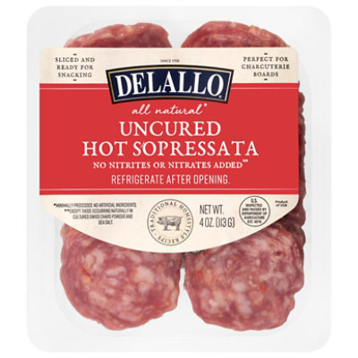 Delallo Hot Sopressata Coins - 4 Oz. - Image 1