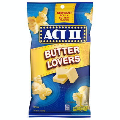 Act Ii Butter Lovers Popped Popcorn 1.7oz - 1.7 OZ (Pack of 6) - Image 1