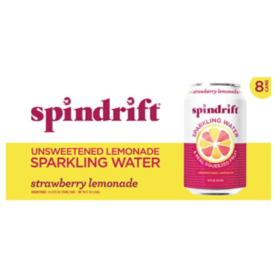Spindrift Strwbry Lemonade Sprklng Wtr - 8-12 FZ (Pack of 24) - Image 1
