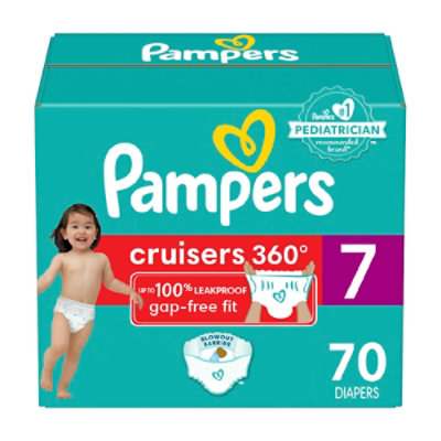 Pampers Cruisers 360 Diapers Size 7 - 70 Counts - Image 1