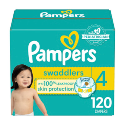 Pampers Swaddlers Active Baby Diaper Size 4 - 120 Counts - Image 2