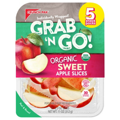 Crunch Pak Grab N Go Organic Sweet Apple Slices - 5-2.2 Oz. - Image 3