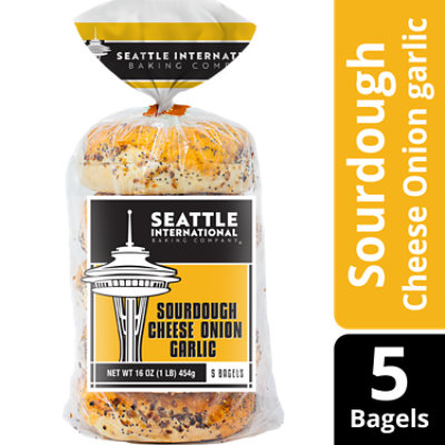 Seattle International Sourdough Cheese Onion Garlic Bagel - 16 Oz - Image 1