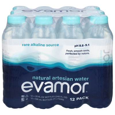 Evamor Natural Alkaline And Artesian Water - 12-20 Fl. Oz. - Image 2