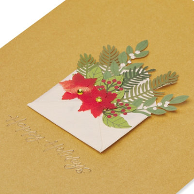 Papyrus Christmas Floral Happy Holidays Christmas Card - Each - Image 4