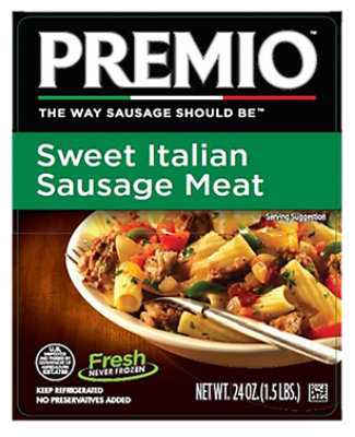 Premio Sweet Italian Ground Sausage Meat - 24 Oz. - Image 1