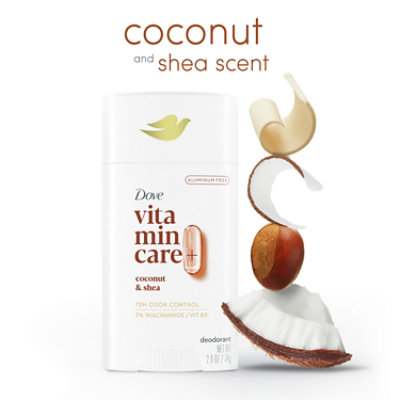 Dove Deodorant Stick Vitamin Care Coconut And Shea - 2.6 Oz. - Image 6