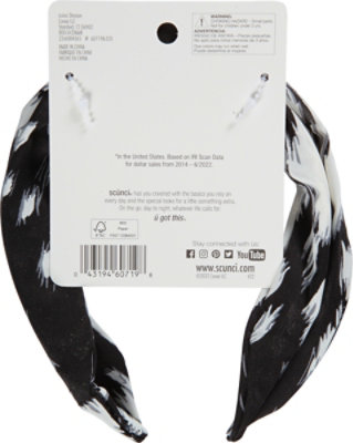 Scunci Knotted Headband Black And White 1 Pack - Each - Image 4