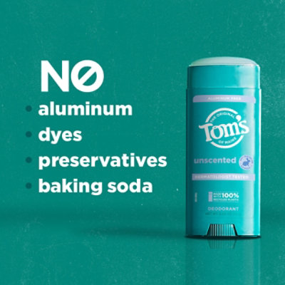 Tom’s Deodorant Unscented - 3.25 Oz - Image 5