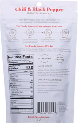 Purely Sprouted Snack Mix Chili And Black Pepper - 4 Oz. - Image 6