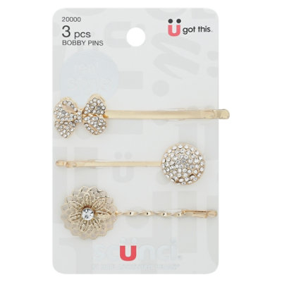 Bobby Pins With Stones 3 Pack - Each - Image 3