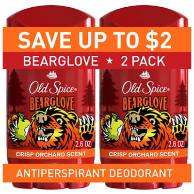 Old Spice Anti Perspirant Deodorant For Men Bearglove Twin Pack 2.6 Oz, Each - 5.2 Oz. - Image 1