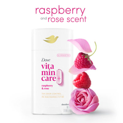 Dove Deodorant Stick Vitamin Care Raspberry And Rose - 2.6 Oz. - Image 4