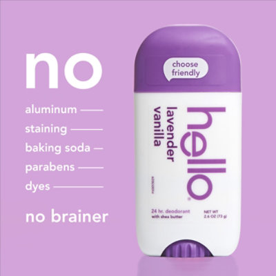 Hello Deodorant Lavender Vanilla Stick - 2.6 Oz. - Image 5