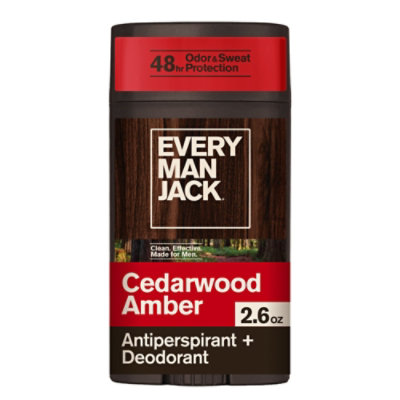 Every Man Jack Men's Cedarwood Amber Antiperspirant Deodorant - 2.6 Oz - Image 1