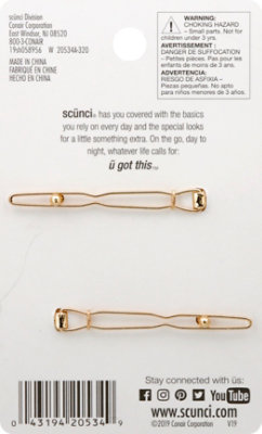 Scunci Jean Wire Barrettes 2 Pack - Each - Image 3