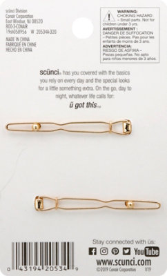 Scunci Jean Wire Barrettes 2 Pack - Each - Image 4