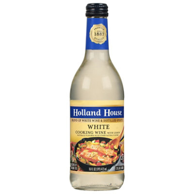 Holland House White with Lemon Flavor Cooking Wine - 16 Ounce (Pack of 6) - Image 1