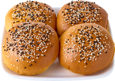 Brioche Tuxedo Burger Buns In A Clear Bag 4 Count - Each - Image 1