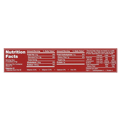Carrs Whole Wheat Crackers NonGMO Project Verified Baked with 100% Whole Grain - 7 oz (Pack of 12) - Image 2