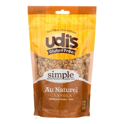 Udis Gluten Free Granola Simple Au Naturel - 12 oz (Pack of 6) - Image 1
