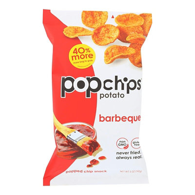 popchips Popped Chip Snack Potato Barbecue Gluten Free - 5 oz (Pack of 12) - Image 1