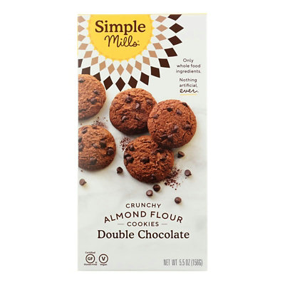 Simple Mills Double Chocolate Crunchy Almond Flour Cookies - 5.5 oz (Pack of 6) - Image 1