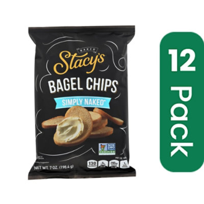 Stacys Chips Simply Naked Bagel - 7 oz (Pack of 12) - Image 1