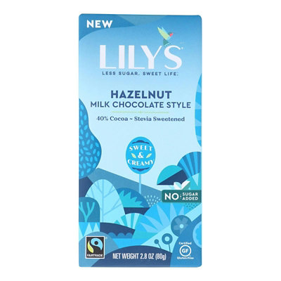 Lilys - Bar Chocolate 40% Hazelnut 2.8 oz (Pack of 12) - Image 1