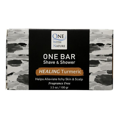 One With Nature - One Bar Healing Turmeric 3.5 oz (Pack of 3) - Image 1