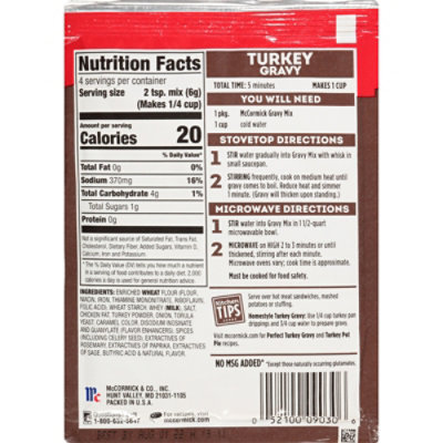 McCormick Turkey Gravy Seasoning Mix - 0.87 Oz (Pack of 24) - Image 2