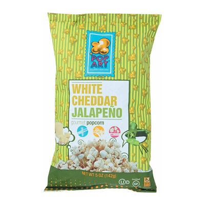 Pop Art Gourmet Popcorn - White Cheddar Jalapeno Gluten Free 5 oz (Pack of 9) - Image 1