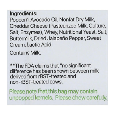 Pop Art Gourmet Popcorn - White Cheddar Jalapeno Gluten Free 5 oz (Pack of 9) - Image 3
