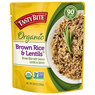 Tasty Bite Rice Brown W/ Lentils Whole Grain 8.8 Oz (Pack of 6) - Image 1