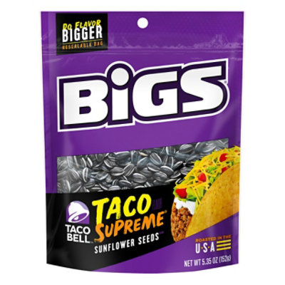 BIGS Taco Bell Taco Supreme Sunflower Seeds - 8 Packs Total (5.35 oz Per Pack) - Image 1