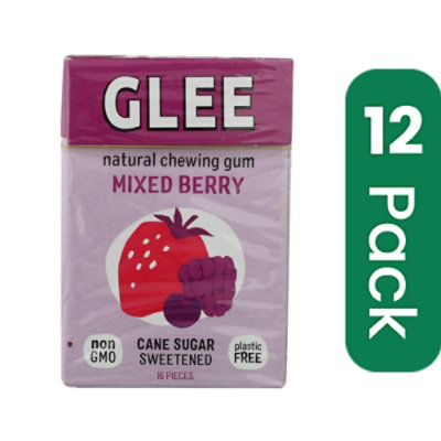 Glee Gum Chewing Gum - Triple Berry - 16 Pieces (Pack of 12) - Image 1