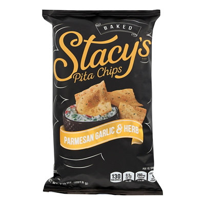 Stacy's Pita Chips Parmesan Garlic and Herb Pita Chips - Parmesan Garlic - 7.33 oz. (Pack of 12) - Image 1