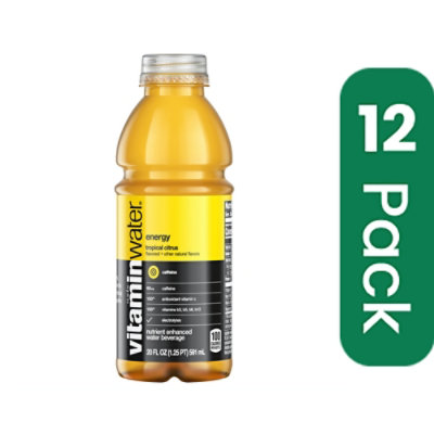 Vitamin Water Tropical Citrus 20 Fl oz (Pack of 12) - Image 1