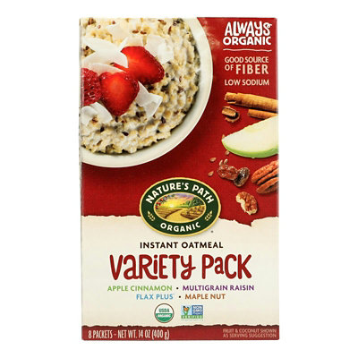 Nature's Path Organic Variety Pack Oatmeal - 6 Packs Total (14 oz Per Pack) - Image 1