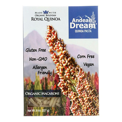 Andean Dream Gluten Free Organic Macaroni Quinoa Pasta 8 oz (Pack of 12) - Image 1