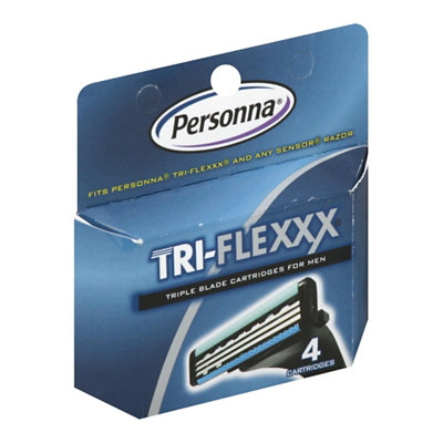 Personna Tri-Flexxx Razor System for Men Cartridge Refill - 4 Cartridges - Image 1