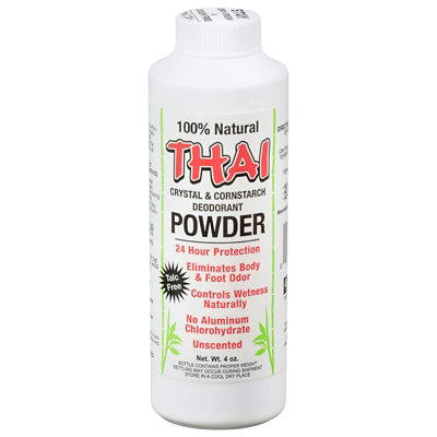 Thai Deodorant Stone Crystal And Corn Starch Deodorant Body Powder - 3 oz - Image 1