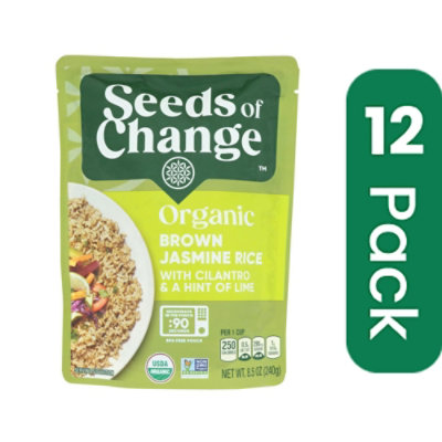 Seeds Of Change - Rice Brown Jasmine Cilantro Lime 8.5 oz (Pack of 12) - Image 1