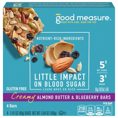 Good Measure Creamy Almond Butter And Blueberry Bars - 4 Count - Image 2
