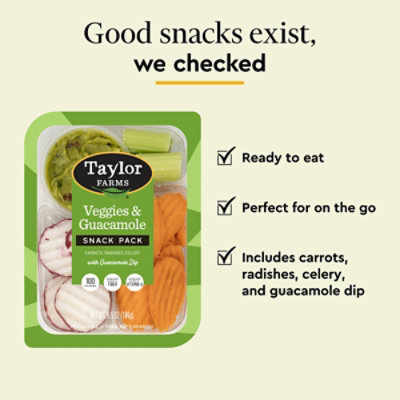 Veggies And Guacamole Snack Tray - 6.5 Oz - Image 5